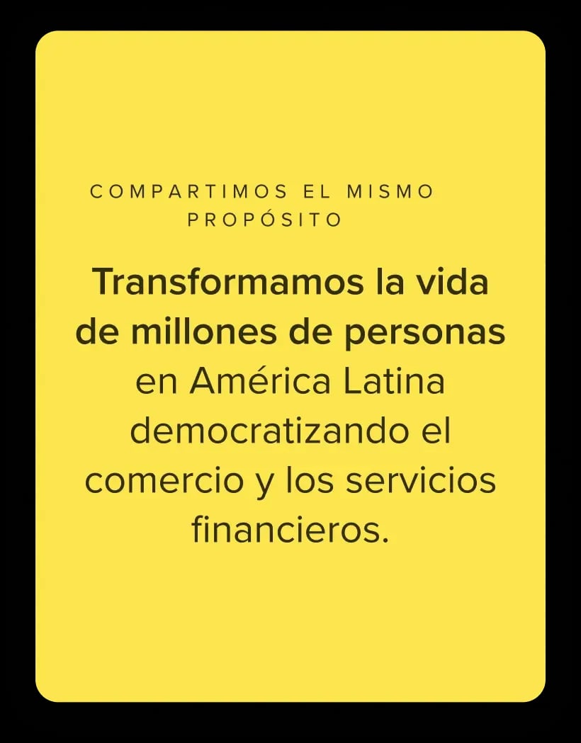 Screenshot of Meli app