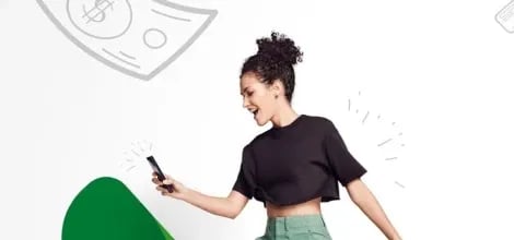 Person holding a phone