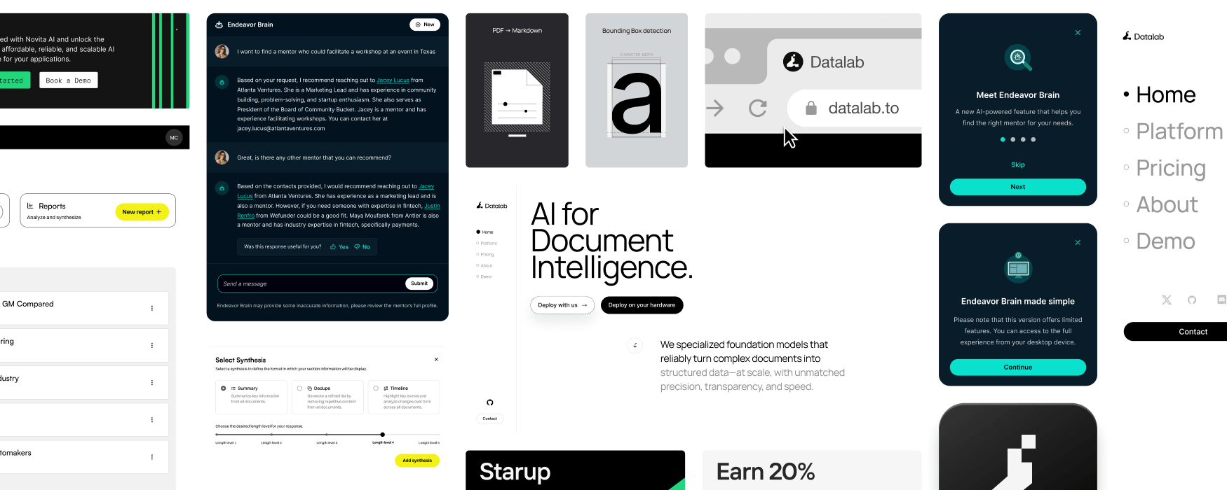 Different UI components for AI-Native products